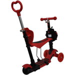 Самокат трехколесный детский, с ручкой, разборный, 3 в 1 с сиденьем, корзинкой и родительской ручкой