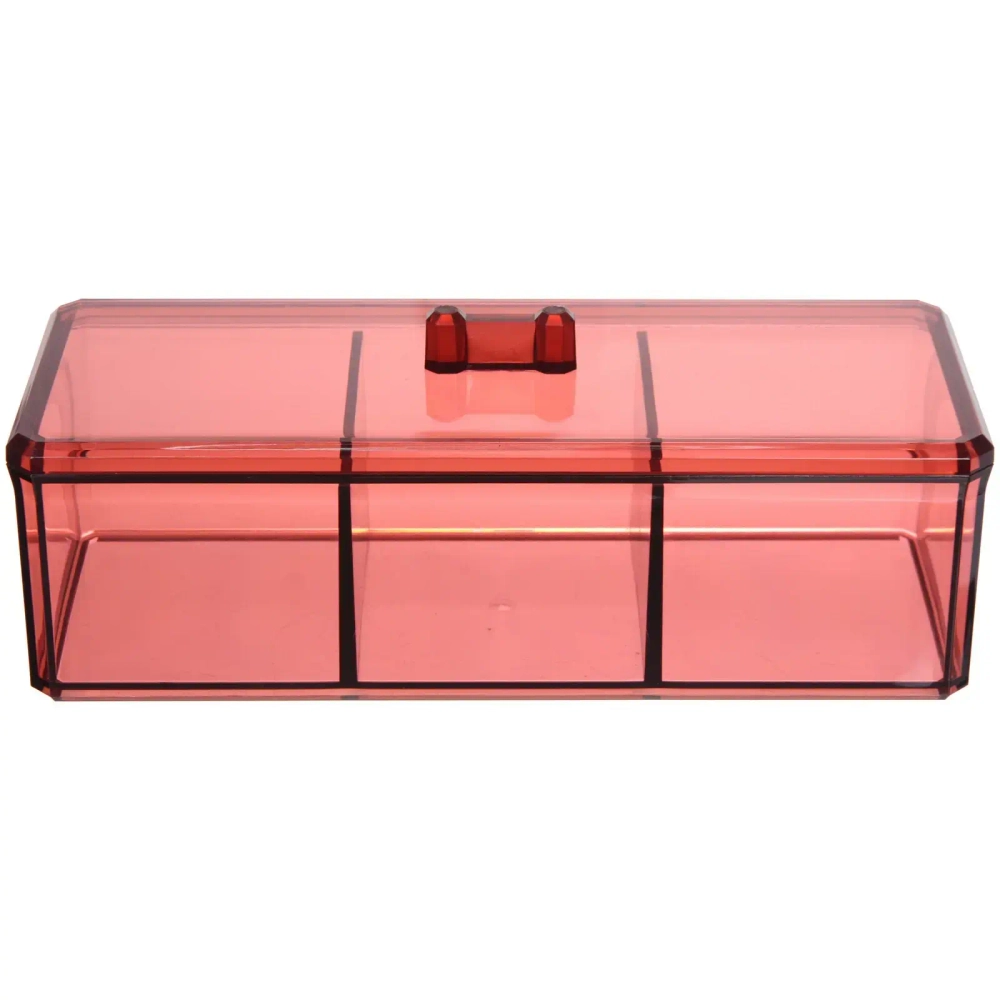 Органайзер для хранения «САНТОРИЯ», цвет винный, 3 отделения, 23,5*9*7см (коробка)