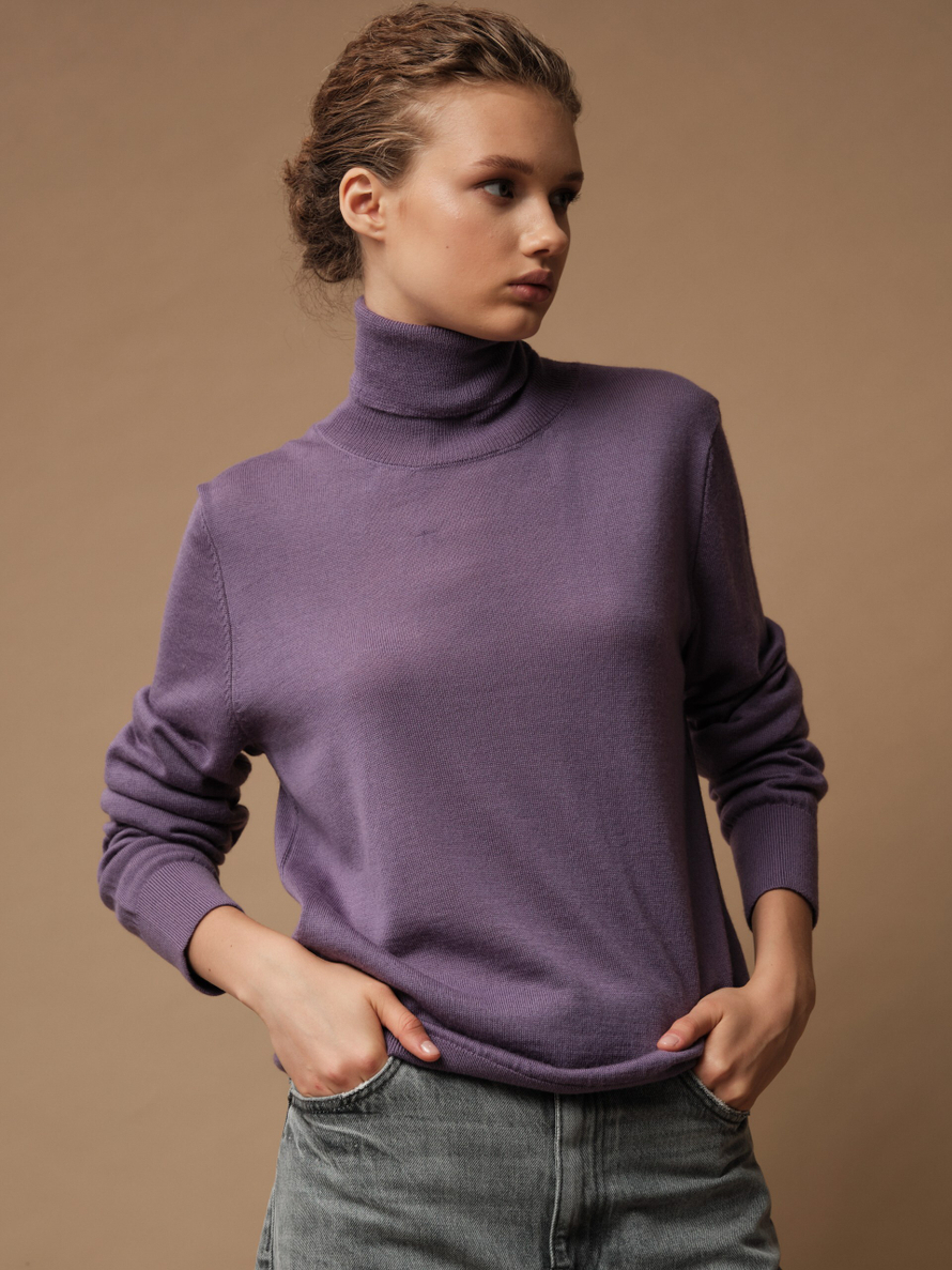 J0215 Джемпер женский, фиолетовый dbr