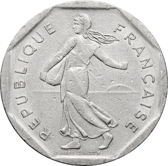 2 франка 1978-2001 Франция XF