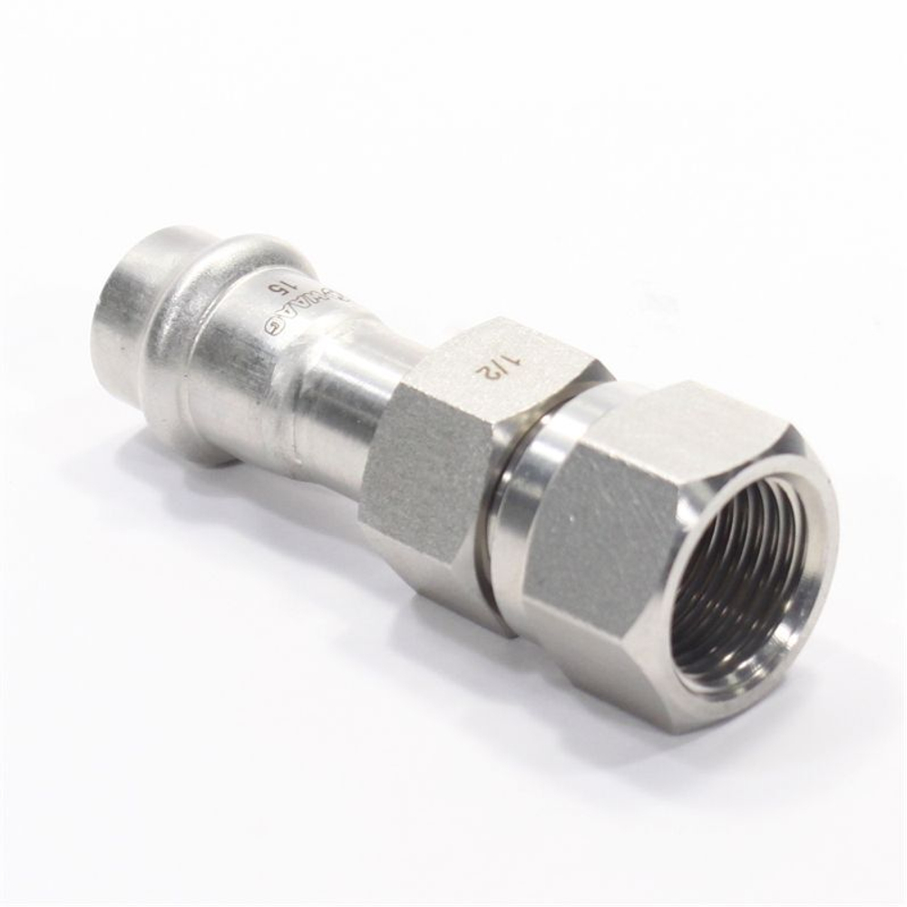 Американка 15-1/2", WAAG Heavy Inox, пресс-резьба, вн., сталь нержавеющая