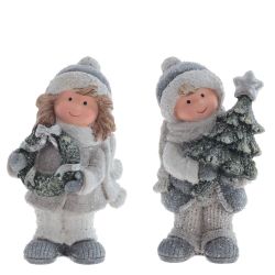 GAEM Фигурка декоративная "Мальчик/Девочка", L8 W6 H14,5 см, 2в.