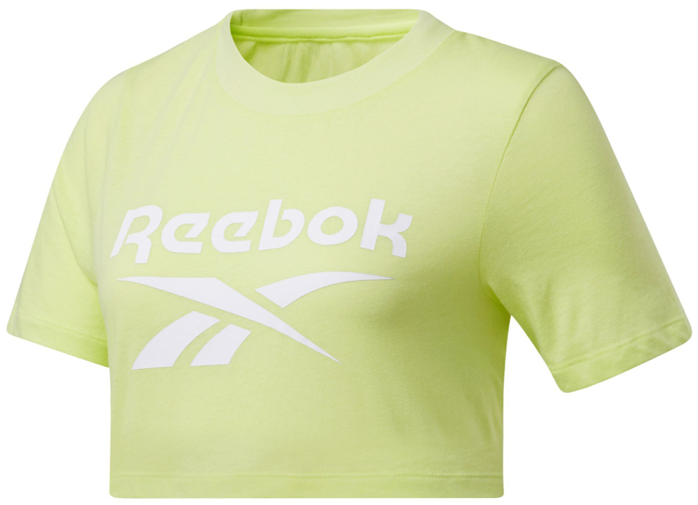 Женская теннисная футболка Reebok Identity Crop Tee W - semi energy glow