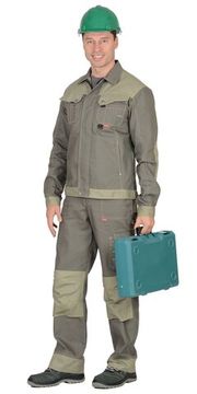 Куртка "Сириус-Вест-Ворк" (оливковый/с.оливковый) укор.