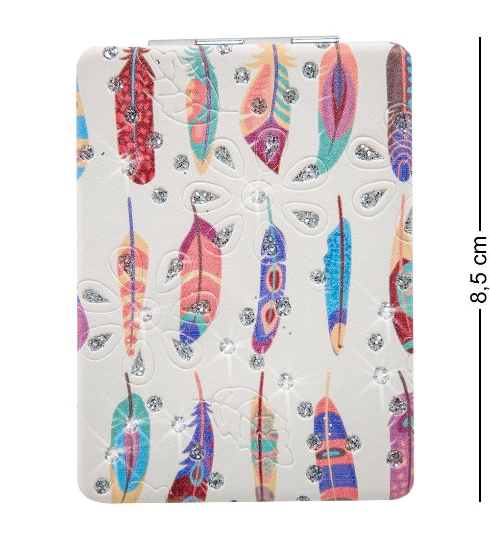 WW-100/4 Зеркало прямоугольное со стразами «Перышки»