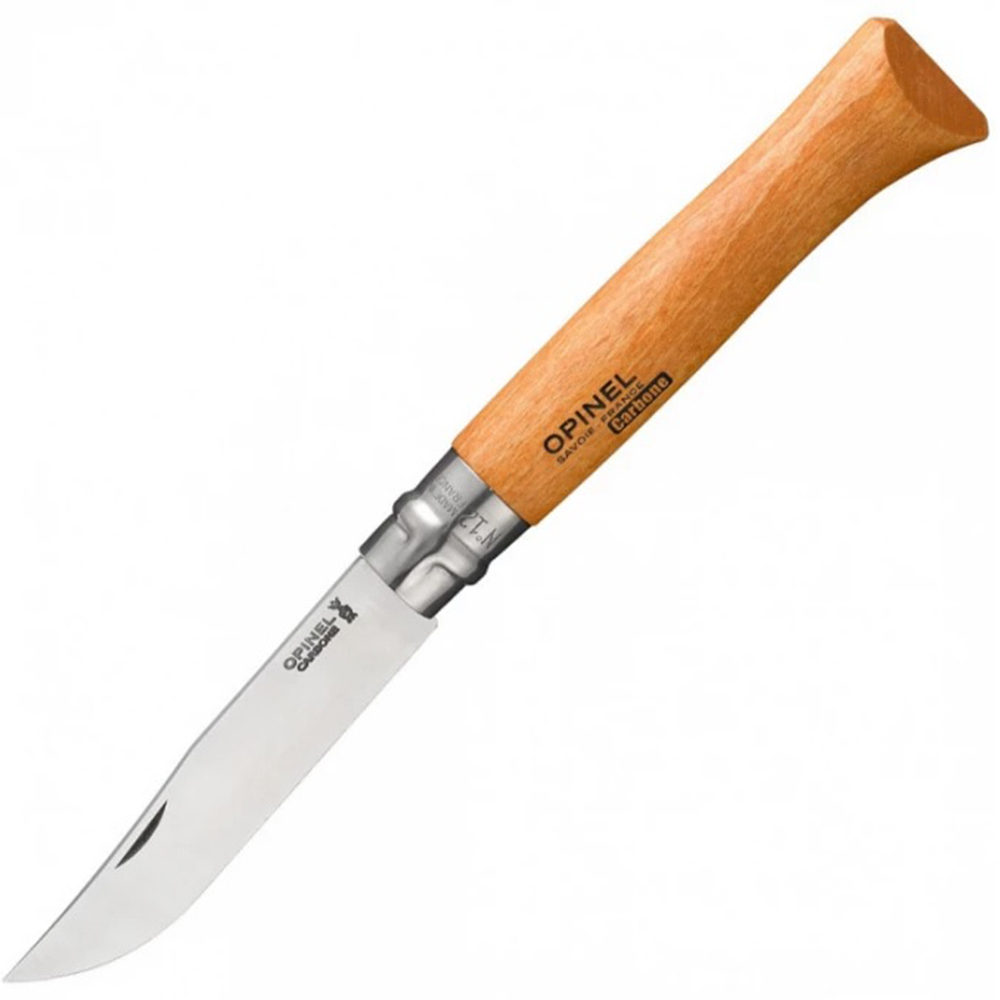 Нож Opinel №12, углеродистая сталь, бук, блистер