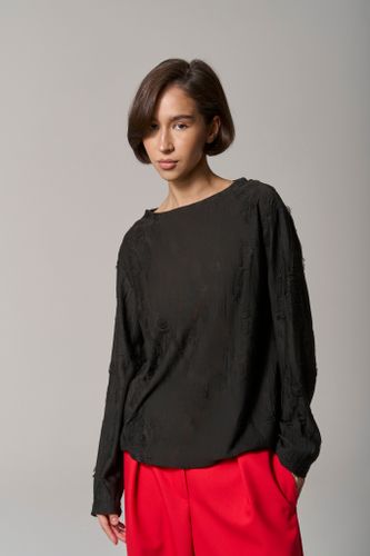 Лонгслив в стиле гранж черный