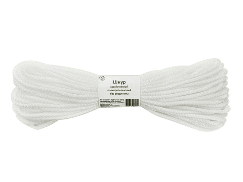 51-8-104 Шнур вязаный полипропиленовый без сердечника, диаметр 4мм, длина 20м