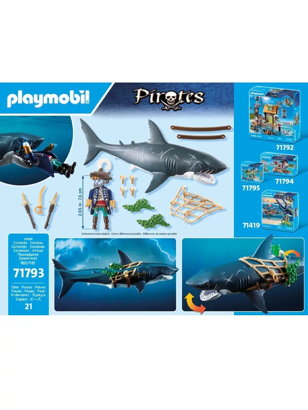 Набор Гигантская акула с пиратом Playmobil 71793