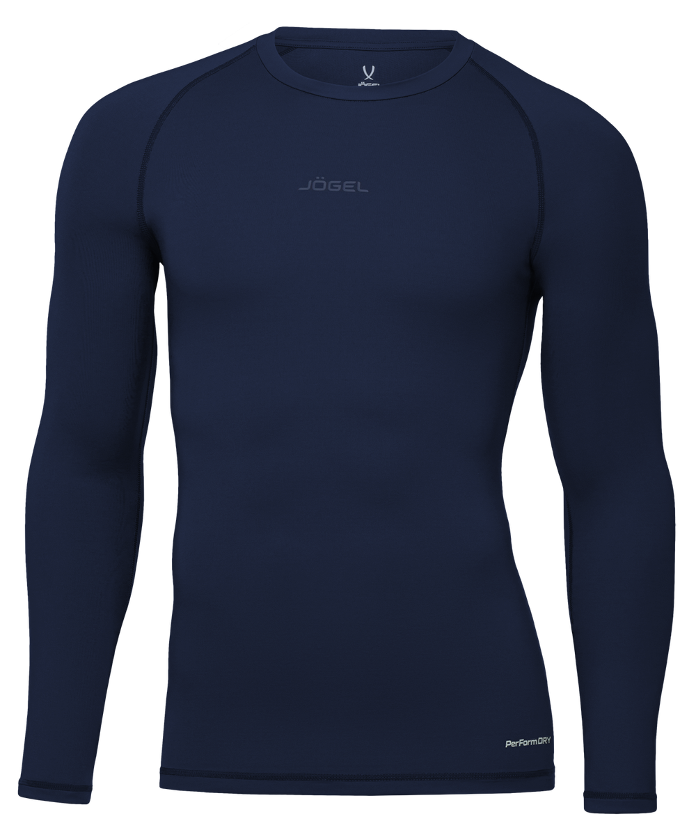 Футболка компрессионная с длинным рукавом Jögel PerFormDRY Baselayer Tee LS 2, темно-синий