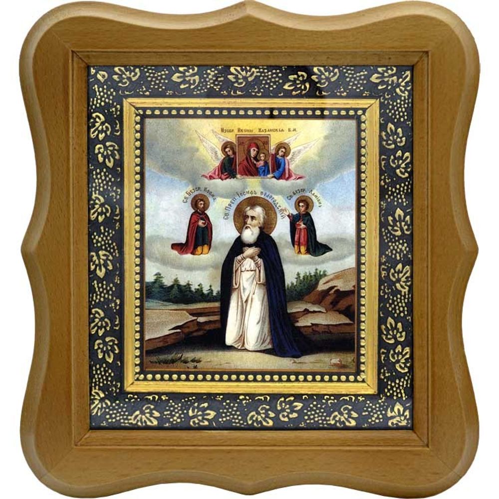 Иосиф Заоникиевский (Вологодский) преподобный, Христа ради юродивый. Икона на холсте.