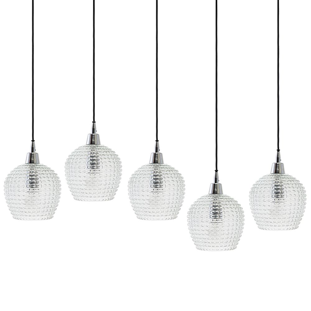 Светильник подвесной каскадный Aurora, 110х18 см, прозрачный