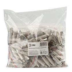 Разъем ЭРА R-TV01 штекер TV c пружиной никель упаковка 100 шт | Разъёмы, переходники, ТВ делители