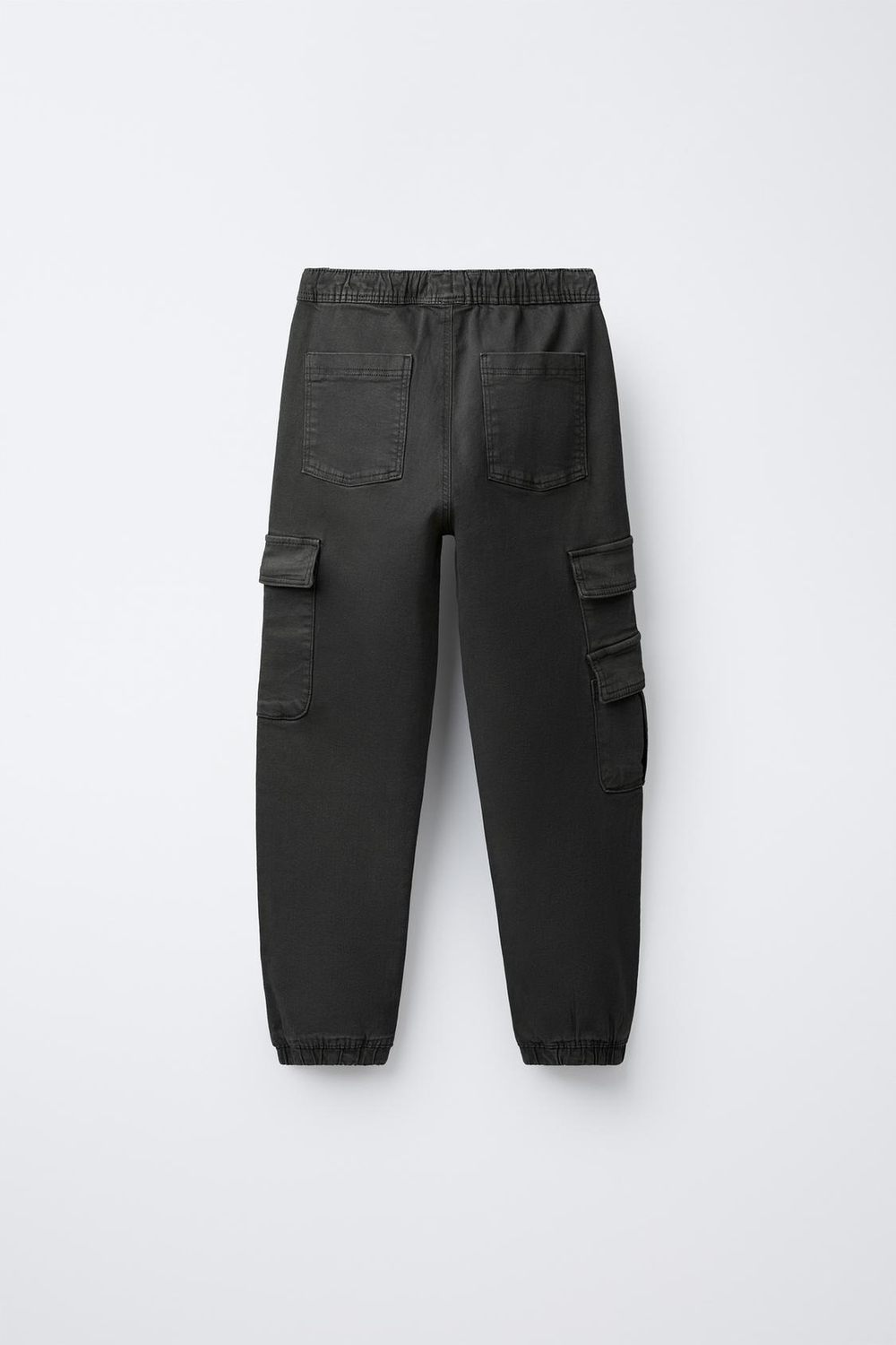 ZARA СУПЕРЭЛАСТИЧНЫЕ БРЮКИ-ДЖОГГЕРЫ, УГОЛЬНЫЙ