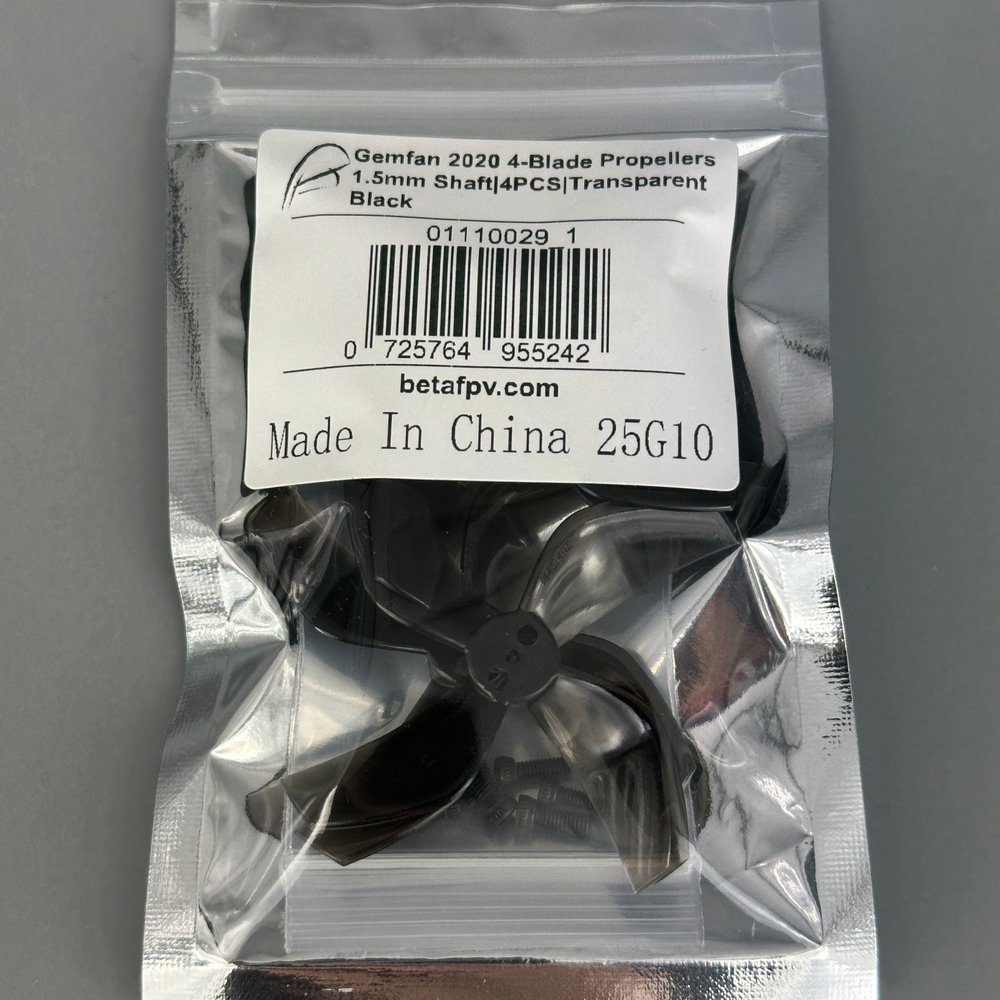 Пропеллеры Gemfan 2020 (1.5mm вал) 4шт. Черные