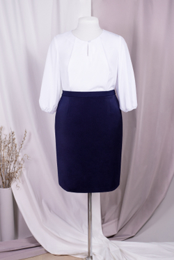 Юбка прямая 051-55, чернильный #70Чер01051-55