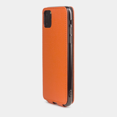 Чехол для iPhone 11 Pro из натуральной кожи теленка, оранжевого цвета
