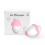Розово-белый клиторальный стимулятор Sex Massager (Цвет: розовый с белым)