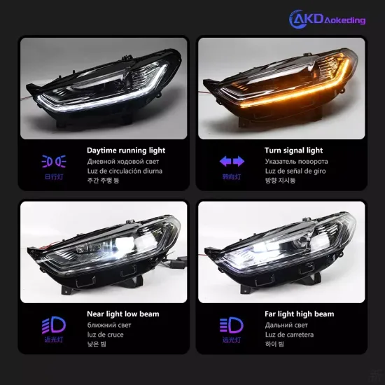 Передние фары Форд Мондео FUSION 2016-2019 V10 type