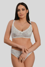 1122/C бюстгальтер "Белый с серым"