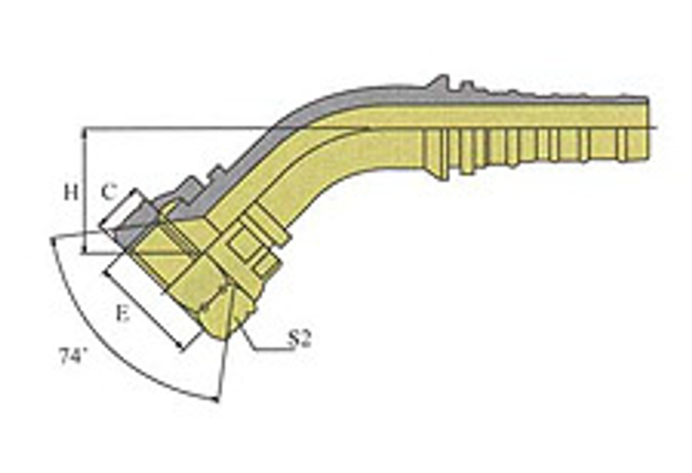 Фитинг DN 20 JIC (Г) 1.1/16 (45) Interlock
