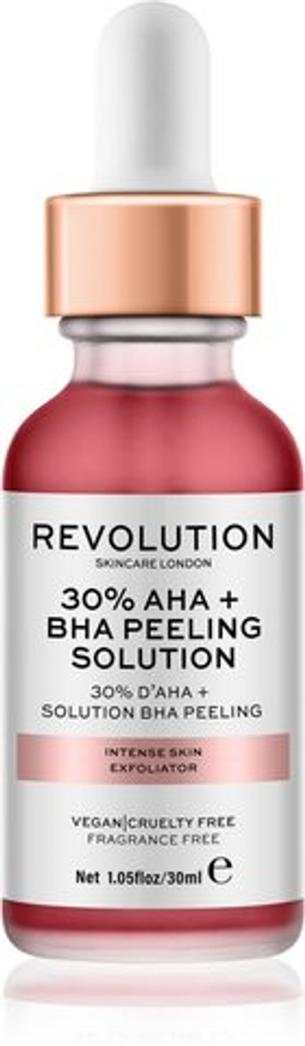 Revolution Skincare AHA + BHA 30% Peeling Solution - интенсивный химический пилинг с осветляющим эффектом /   30  ml  / GTIN 5057566048897
