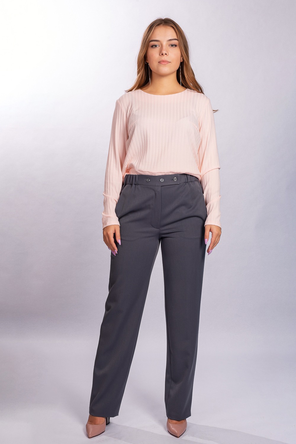 Брюки зауженные 2949ШПА, серый #88С022949ШП