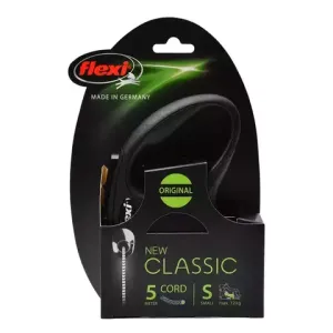 Поводок-рулетка Flexi New Classic S (до 12 кг) 5 м трос черная