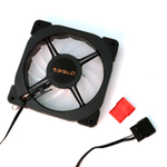 Комплект из 3 вентиляторов TESLA RGB120-XB3, 120мм, 1200rpm, Molex, черный-белый/RGB, 38CFM, 21дБ, антивибропрокладки, бесконечное зеркало, изменение скорости анимации подсветки (TSL-120-XB3)