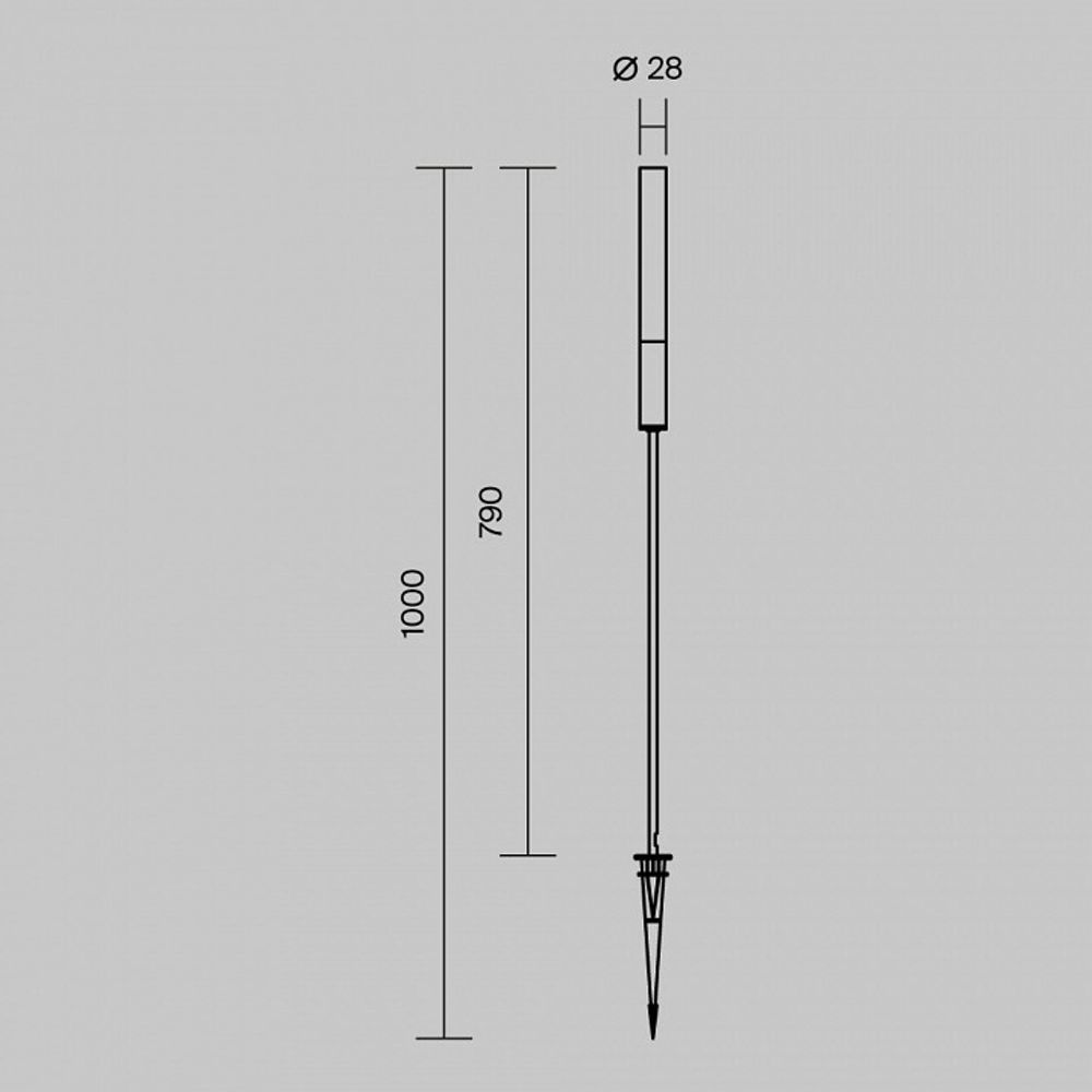 Наземный высокий светильник Maytoni Flare O487FL-L3GF3K1