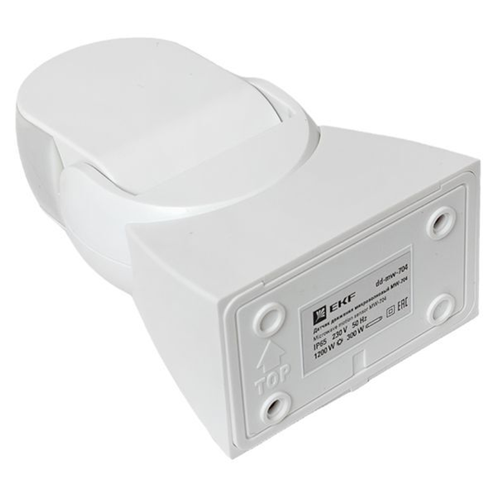 Микроволновый датчик движения бел, 1200Вт 180гр, до 15м IP65 MW-704 EKF PROxima