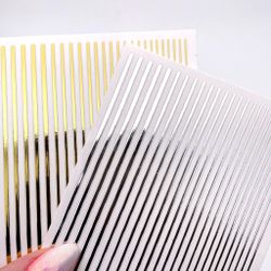 1388 Наклейки полосочки золото