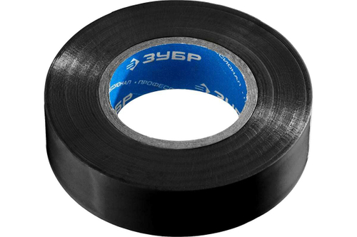 Изолента ПВХ ЗУБР Профессионал Электрик-20, 20 м, 19 мм, черная