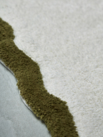 Коврик для ванной с кантом оливкового цвета из коллекции trendy ruffles, 50x80 см