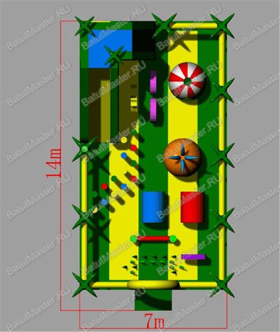 Надувной коммерческий батут "Джунгли"