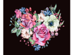 Картина по номерам 30х40см. "Сердце из цветов" (Х-7106)