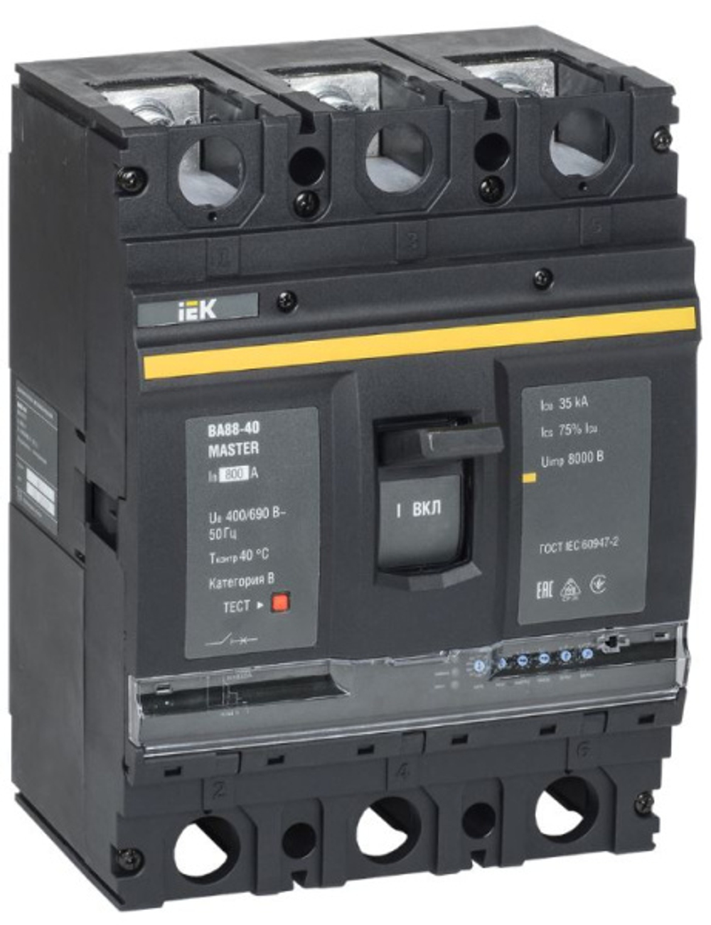 Автоматический выключатель в литом корпусе IEK SVA51-3-0800-02