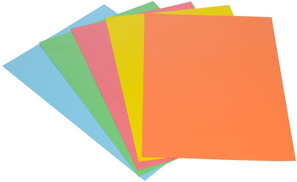 Бумага Workmate для офисной техники, А4, 80 г/м2, 100 листов, цветная, интенсив, микс