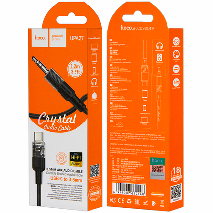 Аудио Адаптер HOCO UPA27 Type-C - 3.5mm AUX (черный)