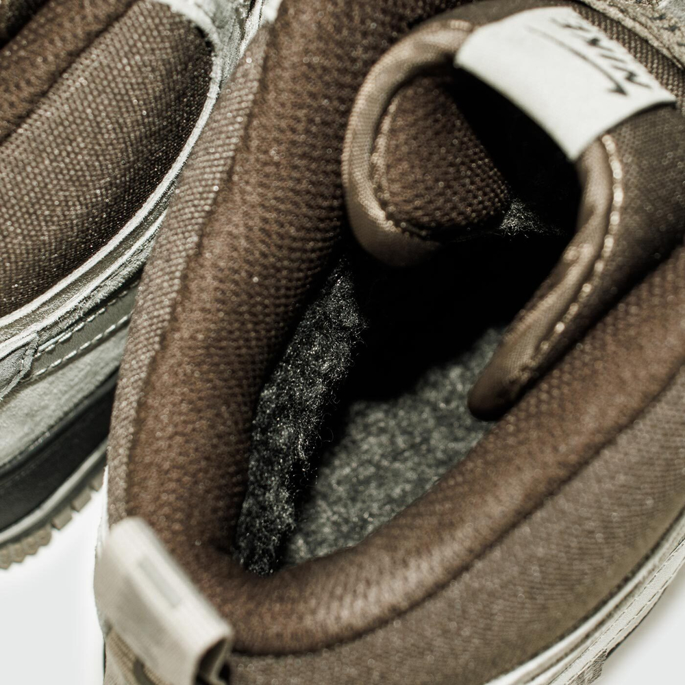 Кроссовки Nike Air Force 1 Mid L.Grey / Black Ftwr with Fur