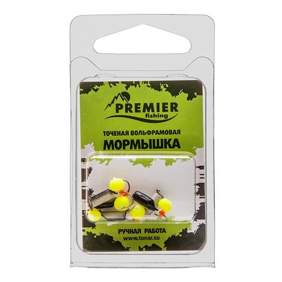 Мормышка вольфрам Столбик 2,5 с фосфором НЕОН 367 (PR-M-367) Premier Fishing