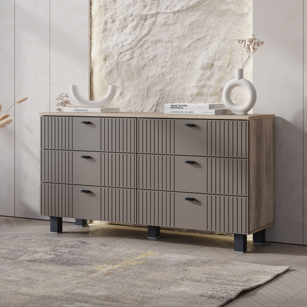 Комод Олива КМ-04 Муссон софт (серый) MF14