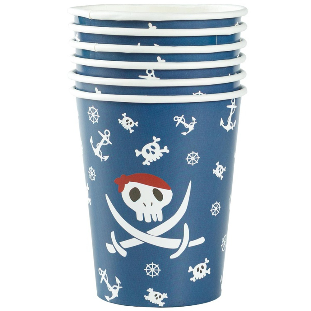 Стаканы бумажные «Пиратский Остров», 250 мл, 6 шт
