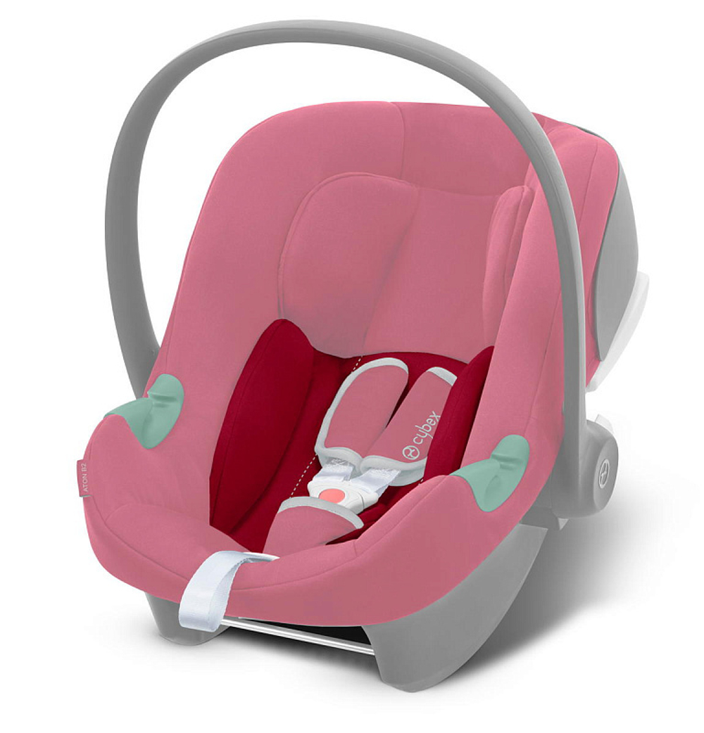 Коляска 3 в 1 Cybex Priam IV Rosegold complete и автокресло Aton B2 i-Size Dynamic Red Peach Pink