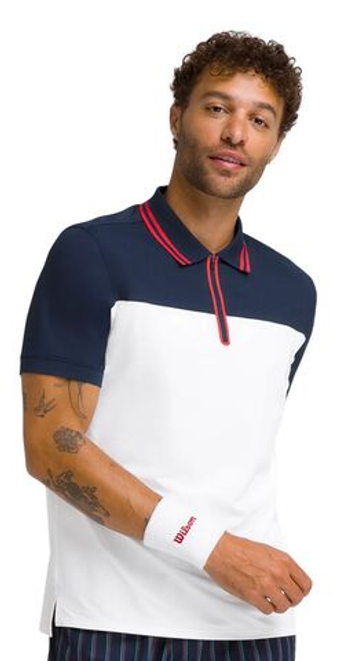 Мужское теннисное поло Wilson Advantage Zip - разноцветный