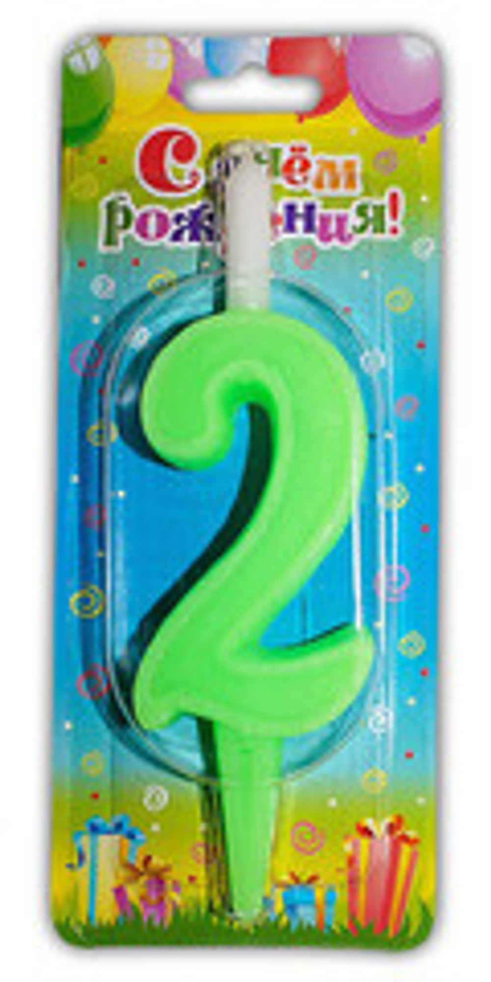 Свеча тортовая Разноцветная 2