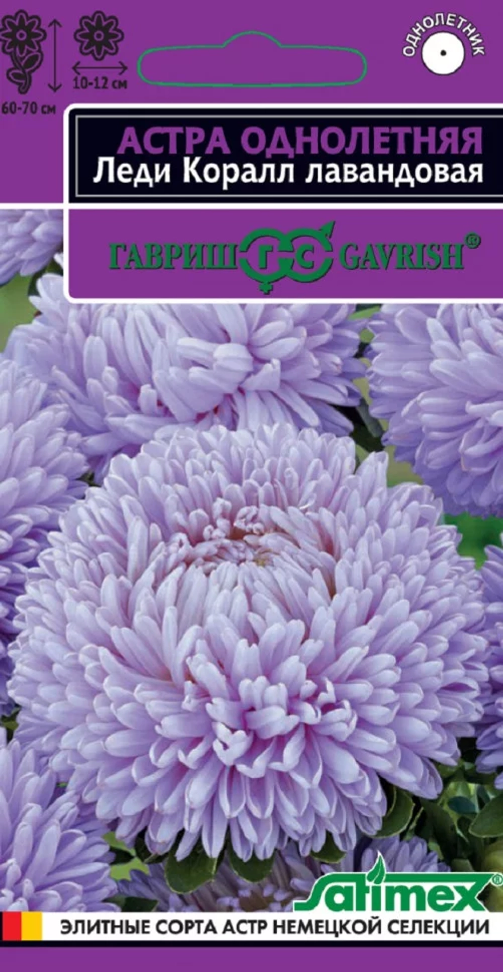 Астра Леди Коралл лавандовая 0,05 гр (Гавриш)