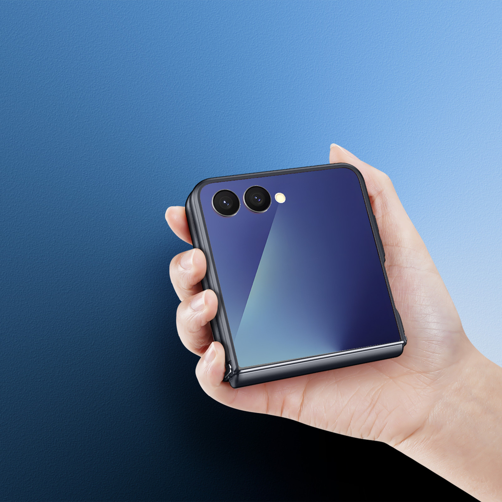 Чехол с поддержкой MagSafe от Dux Ducis для Samsung Galaxy Flip 7, серия Aimo Mag Series (Full Window Version)