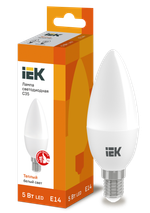 Лампа светодиодная C35 свеча 5Вт 230В 3000К E14 IEK