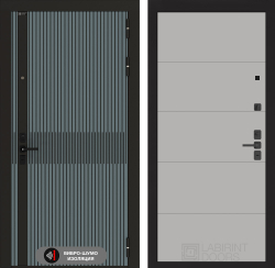 Входная металлическая дверь в квартиру Лабиринт ISSIDA (Иссида) 13 Грей софт( белый матовый, без текстуры)